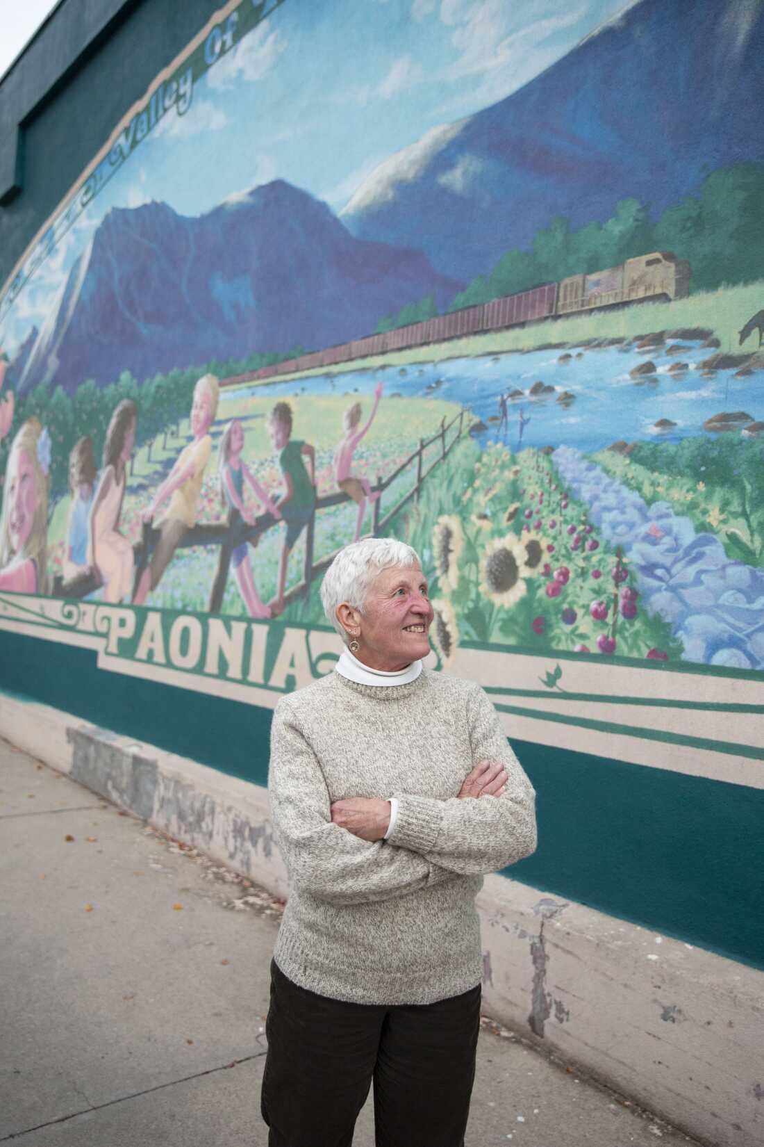 Mary Bachran, community choir member and former mayor, in downtown Paonia, Colo.