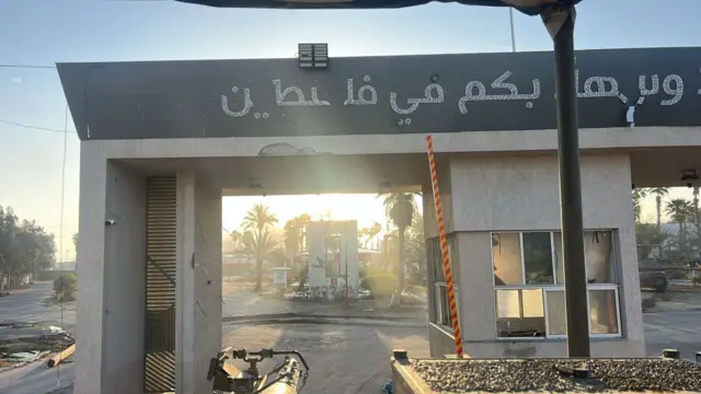 صورة وزعها الجيش الإسرائيلي للجانب الفلسطيني من معبر رفح بعد السيطرة عليه.