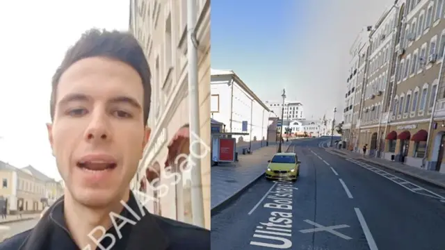 صورة من مقطعين لشارع على خريطة غوغل وابن بشار الأسد حافظ