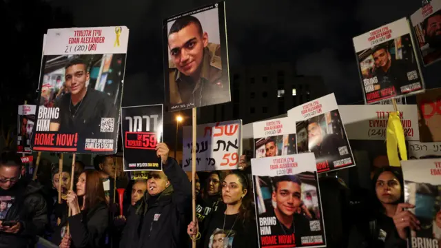 احتجاج للمطالبة بالإفراج عن جميع الرهائن الإسرائيليين في غزة