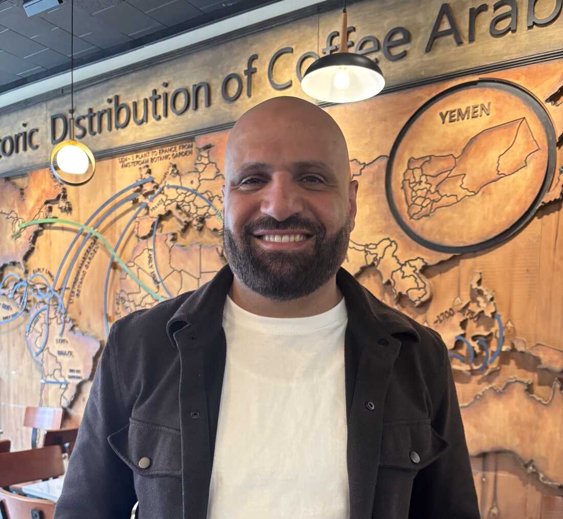 "We are behind every smile in the morning," says Ibrahim Alhasbani, founder of Qahwah House.