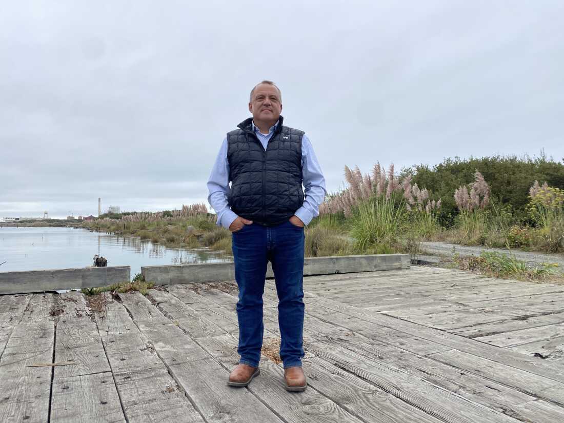 The marine terminal was supposed to be shovel-ready as soon as 2026, Mikkelsen says. That’s no longer realistic, he says, in part because the Trump administration recently canceled more than $426 million in federal grants for the port.