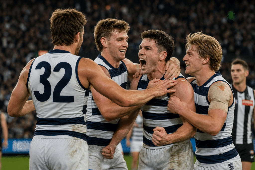 Geelong Beats Collingwood by 25 Points at MCG