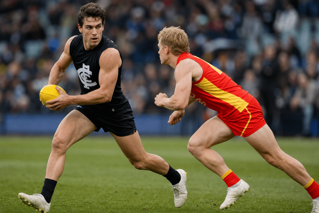 Carlton Holds Narrow Lead Over Gold Coast