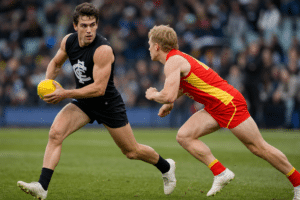Carlton Holds Narrow Lead Over Gold Coast