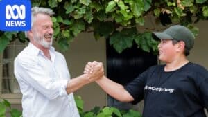 Sam Neill with co-star Julian Dennison at Tropfest Sydney 2017